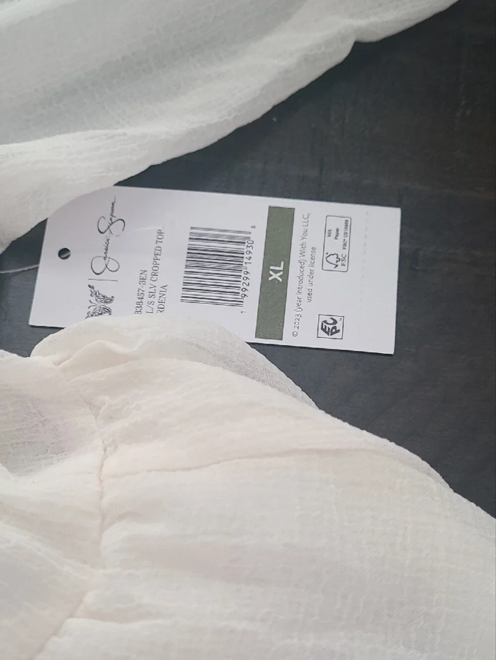 Jessica Simpson Ivory Ruffle Blouse - Picture 3 of 7